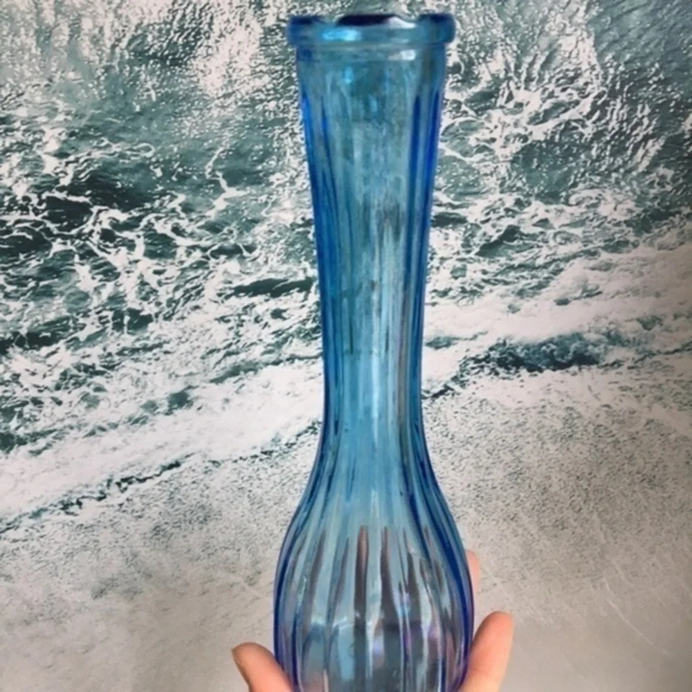 Vintage CLGCO Light Blue Indiana Glass Bud Base - Picture 4 of 7